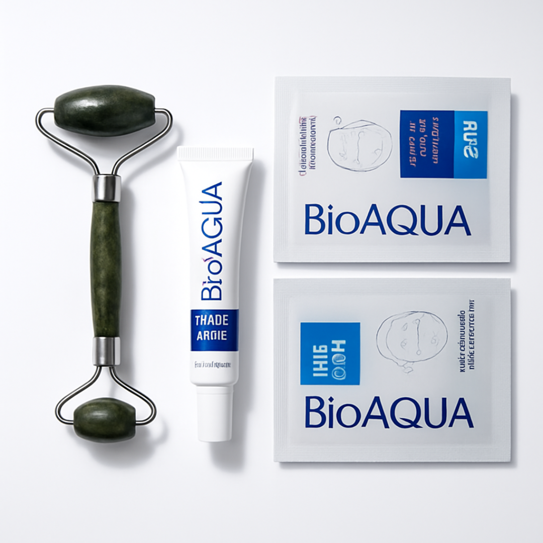 Skincare Deal: Jade Roller + Bio Aqua Acne Cream & 2 Face Sheets