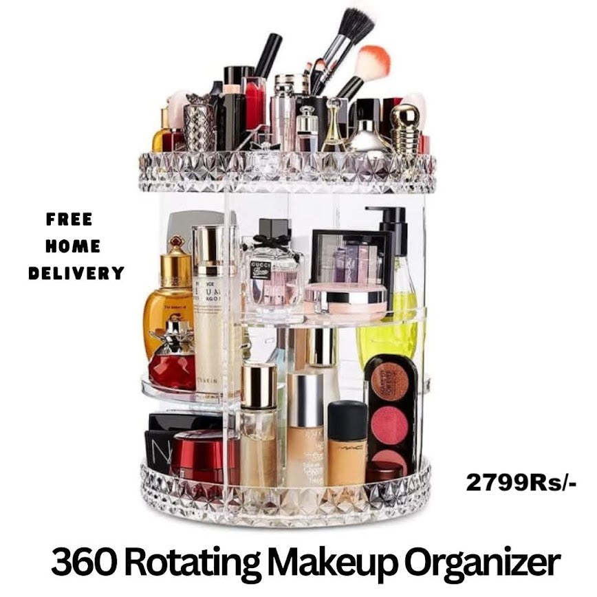 360° Rotating Makeup Organizer