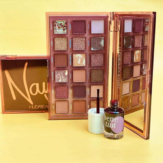 Makeup Glow Deal – Huda Beauty Naughty Eyeshadow Palette + Benetint