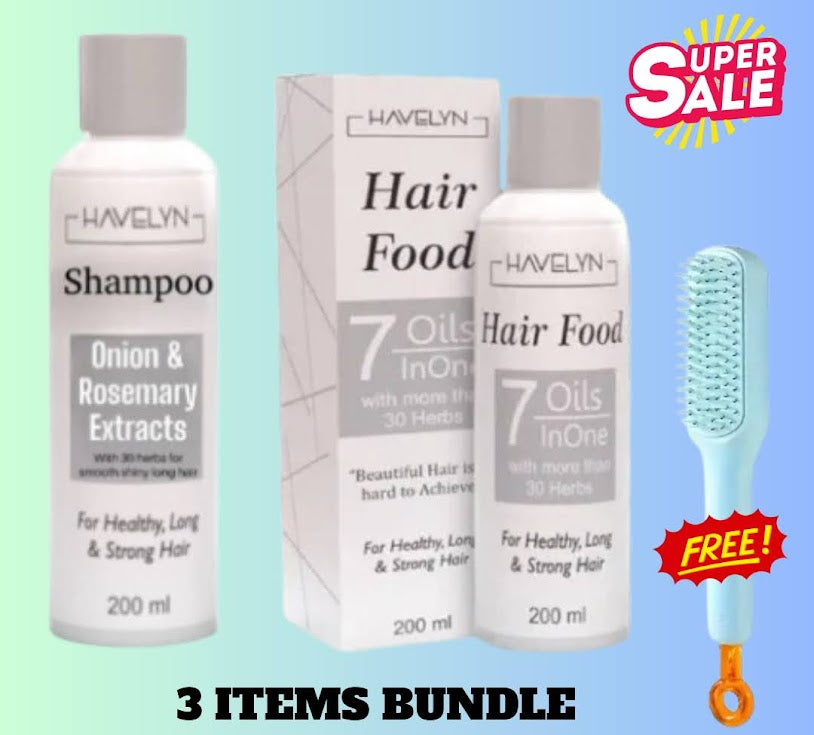 3-in-1 Hair Care Deal - Hair Oil , shampoo & brush