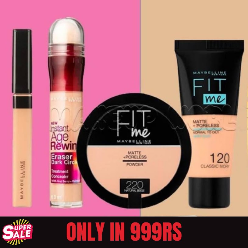4 Items Fit Me Deal - Age rewinder , Tube found & Concelor , Facepowder