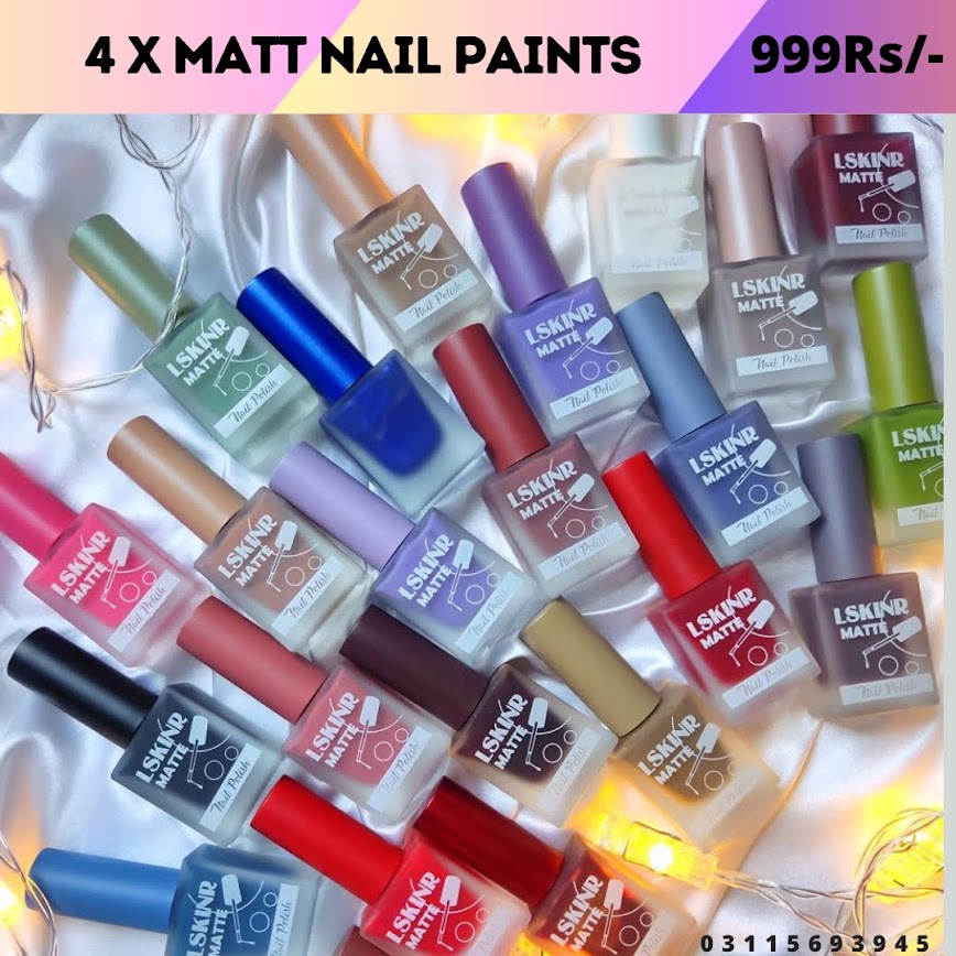 4 Matte LSKINR Nail Paints
