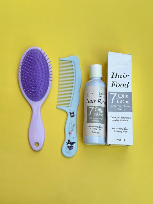 Essential Hair Care Deal – Hair Food Oil + Brush + Comb