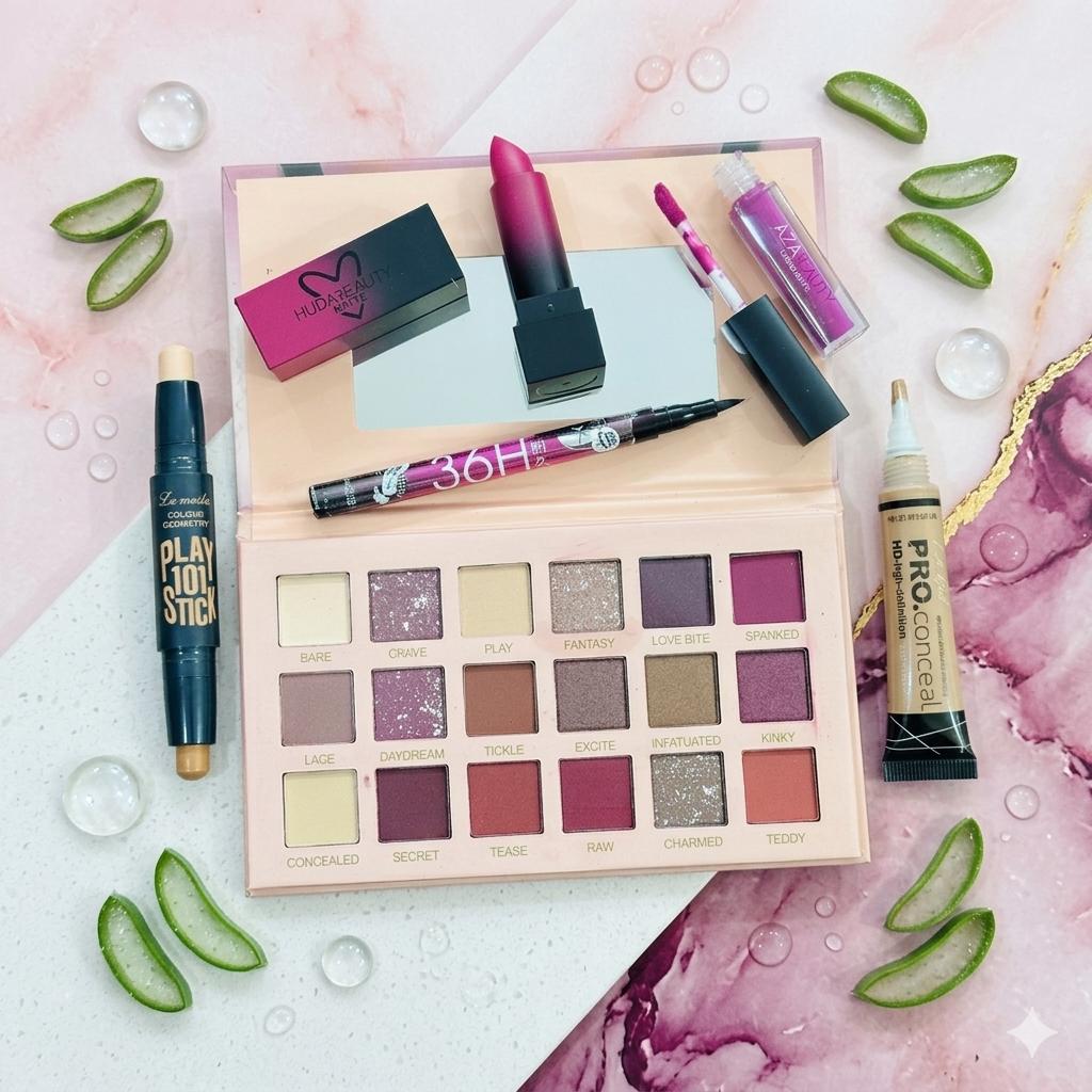 Wow Deal (Nude Kit, Pro Concealer, Bullet Lipstick, Eyeliner, and Twin Contour Stick)