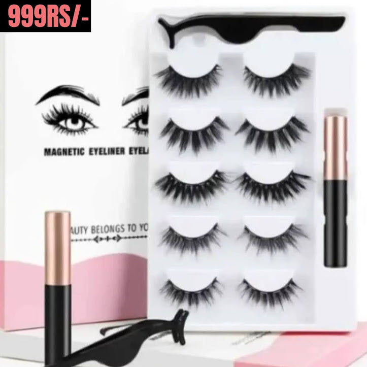 5 Pcs - Magnetic Eyeliner & Eyelash Set