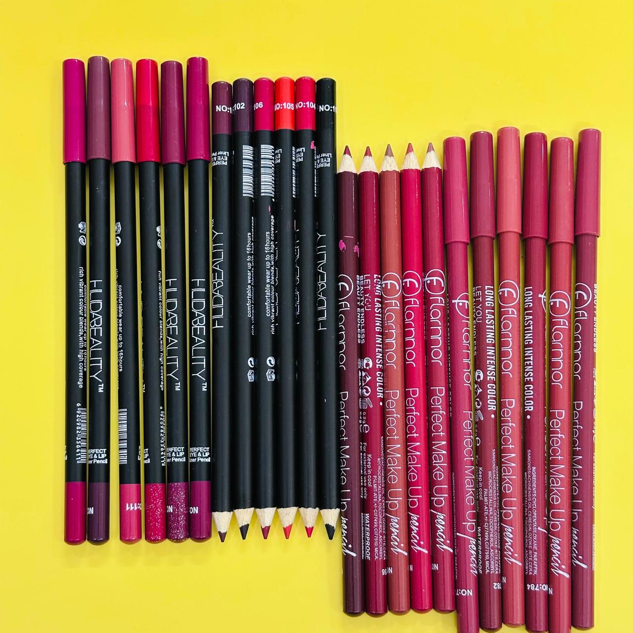 Set of 18 Lip Pencils- mix of reds and nude shades