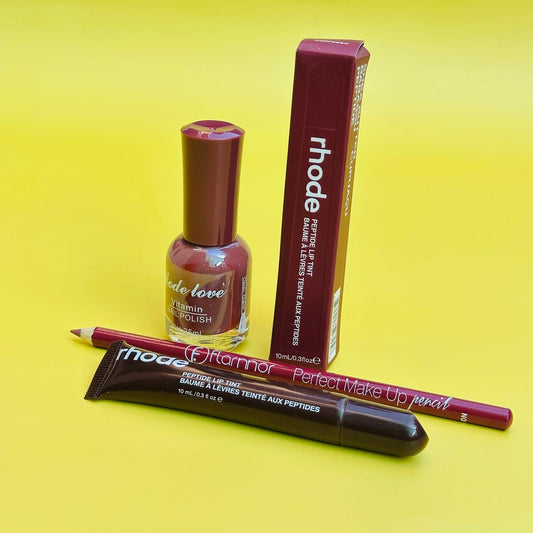 Espresso Beauty Deal – Rhode Gloss, Nude Nail Paint & Lip Pencil