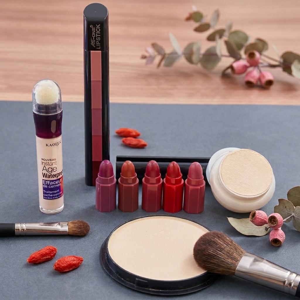 Incredible beauty combo (5 In 1 Lipstick, Age Rewinder, Handy Base, and Pancake)