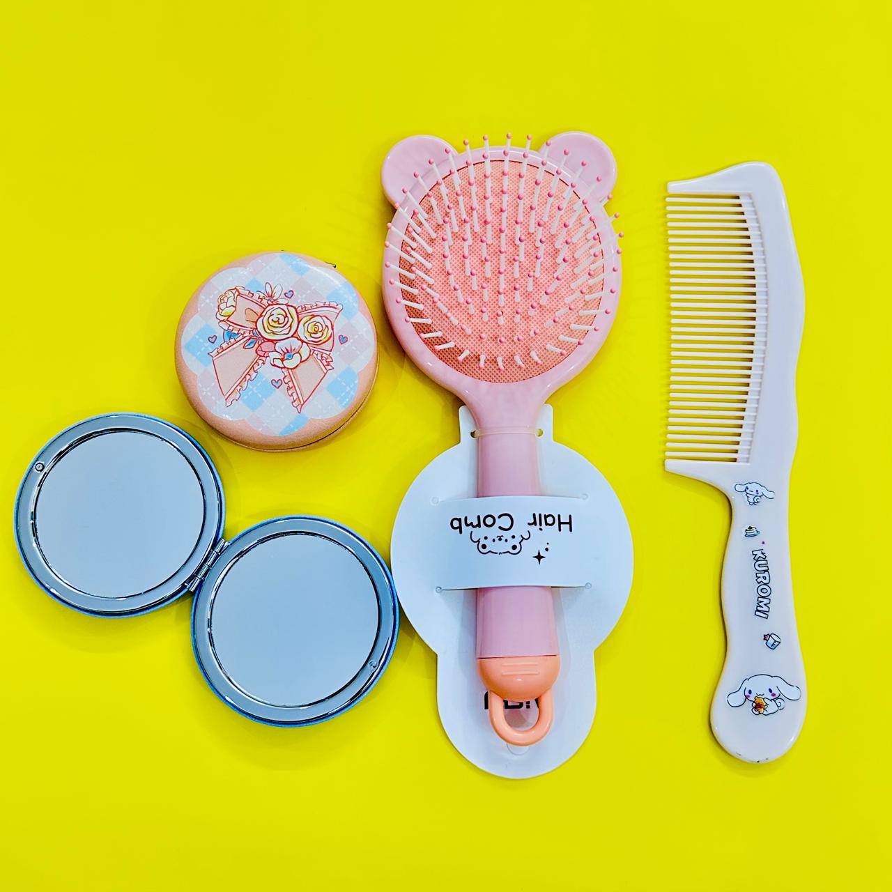 Perfect Hair Deal – Hair Brush, Hair Comb & Twin Side Mirror Set