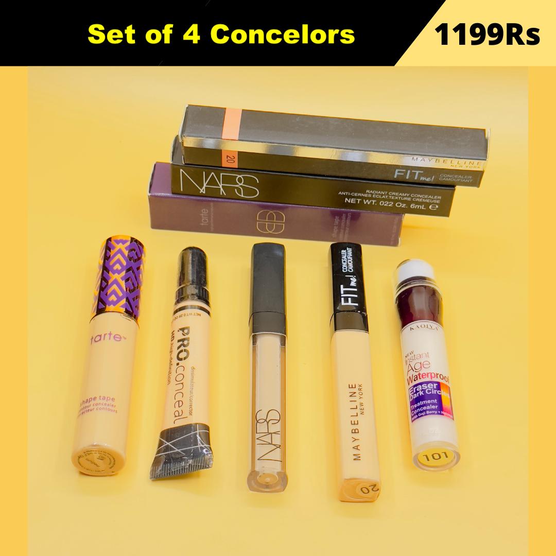 Set of 4 Premium Concealers (Nars/Fit me /L.A / Age Rewinder)