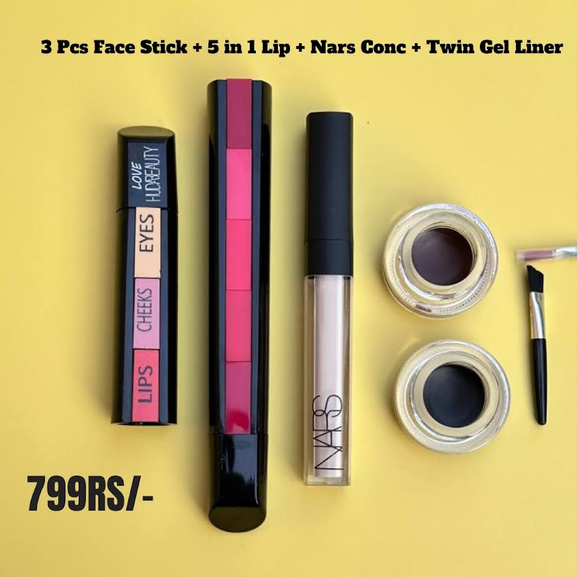 5 in 1 & 3 in 1 Matte Makeup Stick, Twin Gel Liner & NARS Concealer