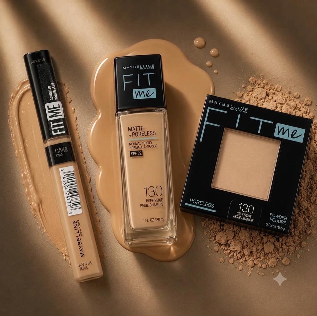 Fit Me Pro Deal – Glass Foundation + Concealer + Face Powder