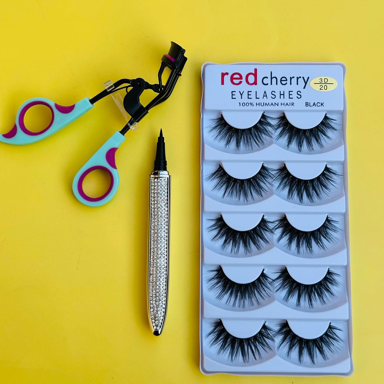 Lash Deal - 5 Pcs Cherry Lash set, Magnetic Liner, and Eyelashes