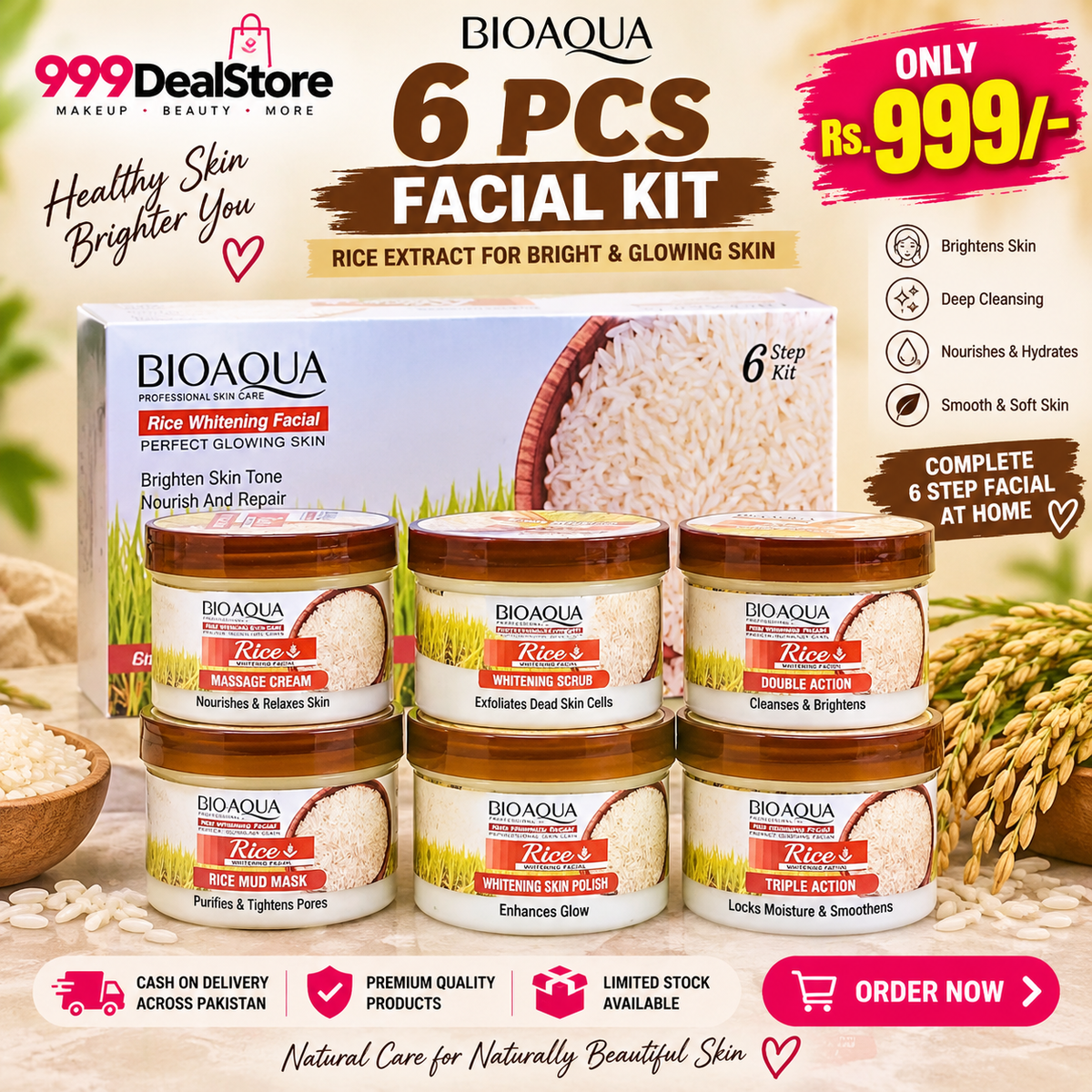 Bioaqua 6 Pcs Facial Kit
