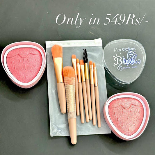 Mocullar Blush & Pouch Brush Set – Perfect Glow Deal