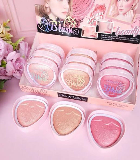 Set of 3 Heart Highlighter/Blusher