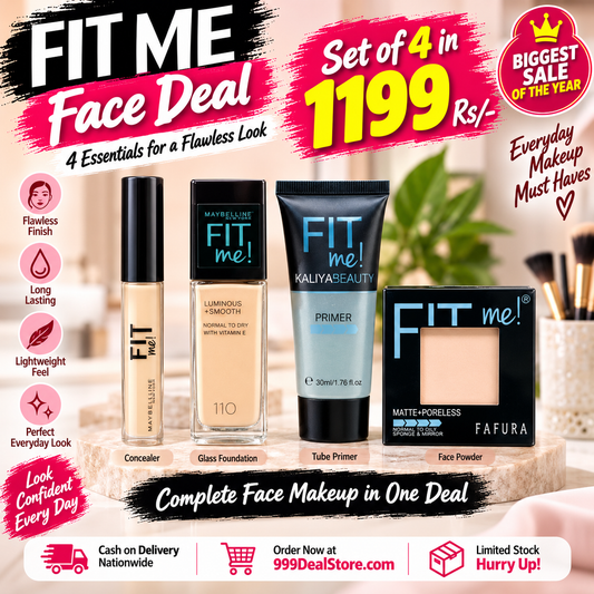 Fit Me Deal – Glass Foundation, Face Powder, Concealer & Tube Primer