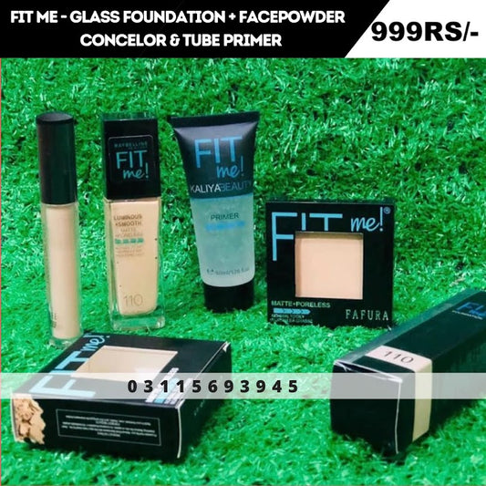 Fit Me Deal – Glass Foundation, Face Powder, Concealer & Tube Primer