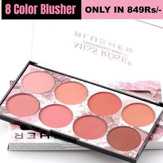 Miss Rose 8 Colour Blush Palette