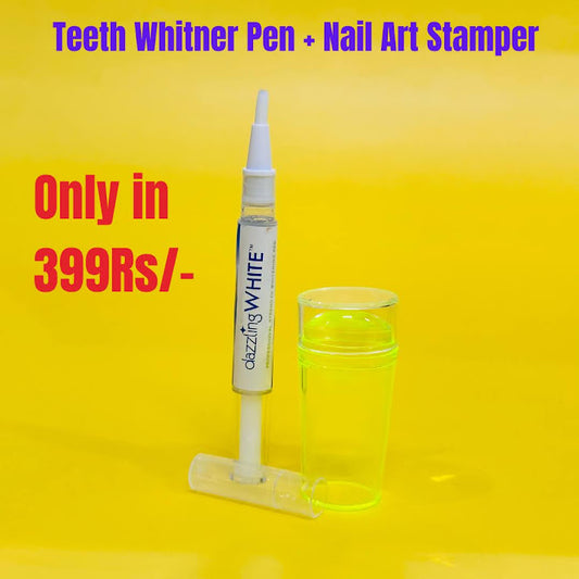 Teeth Whitening Pen & Nail Art Stamper