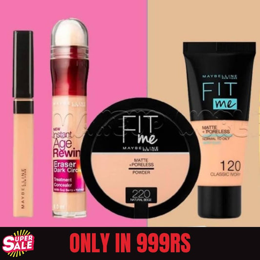 4 Items Fit Me Deal - Age rewinder , Tube found & Concelor , Facepowder
