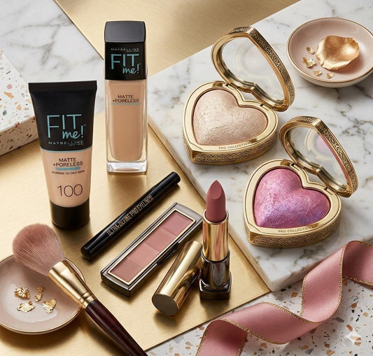 Perfect beauty deal (Fit me Glass & Tube foundation + Blusher/Highlighter + Lipstick)