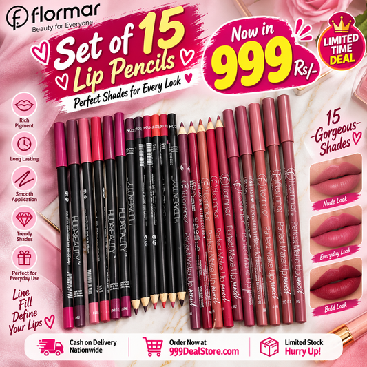 Set of 15 Lip Pencils- mix of reds and nude shades