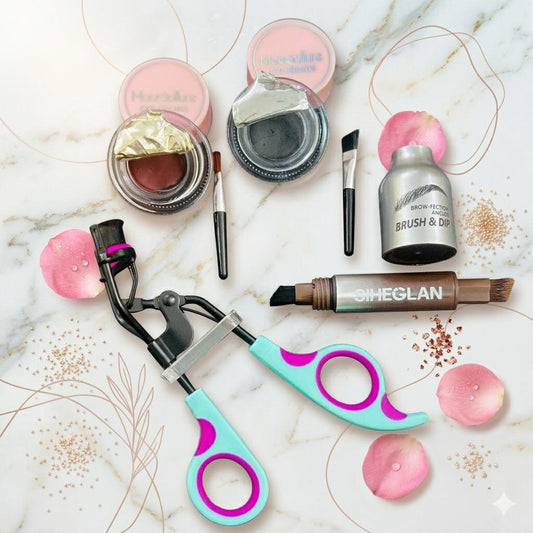 Eye makeup deal (She glam Brush & Dip + 1 Gel Liner + Lash Curler)