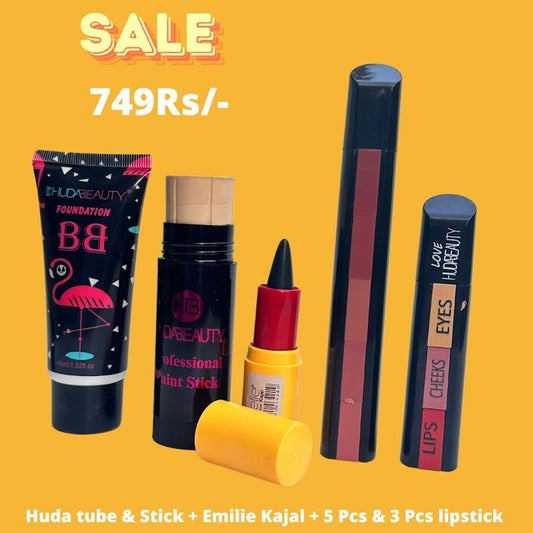 Huda Tube & stick , 5 in 1 & 3 in1 stick & Tip Kajal
