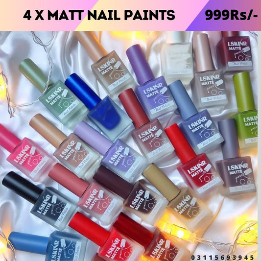4 Matte LSKINR Nail Paints