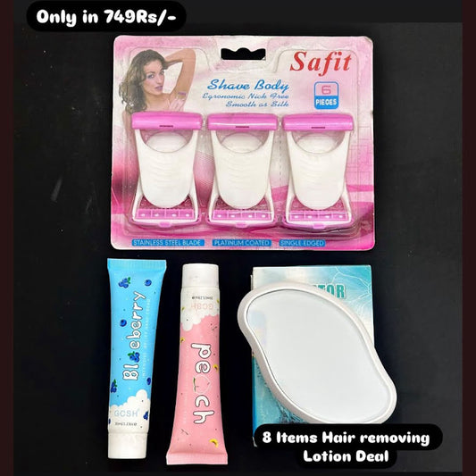 Hair Removal Deal – Safit Razors + Magic Crystal Hair Eraser + Pocket Hand Cream