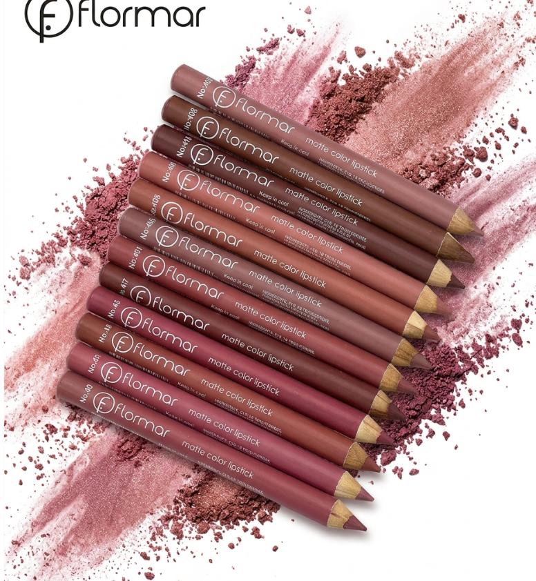 8 Pcs Flormar Matte Lip Pencils