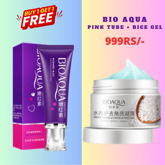 Bioaqua Pink Tube + Bioaqua Rice Gel – Buy 1 Get 1 Free Deal