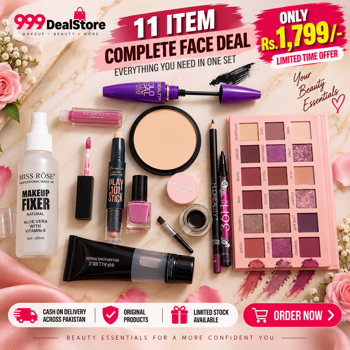 11 Items Face Makeup Deal