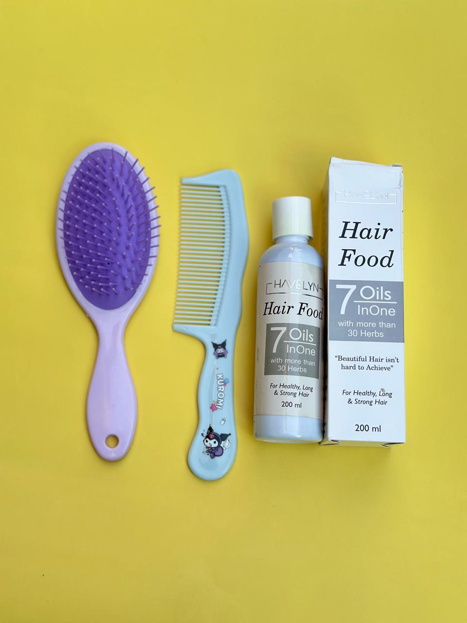 Essential Hair Care Deal – Hair Food Oil + Brush + Comb