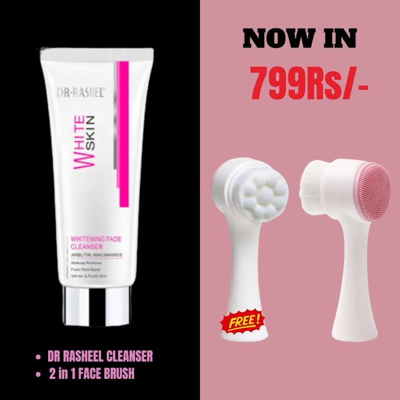Deal of Two – Dr Rashel Whitening Cleanser + 2 in 1 Face Brush