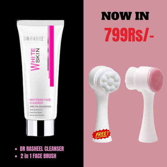Deal of Two – Dr Rashel Whitening Cleanser + 2 in 1 Face Brush