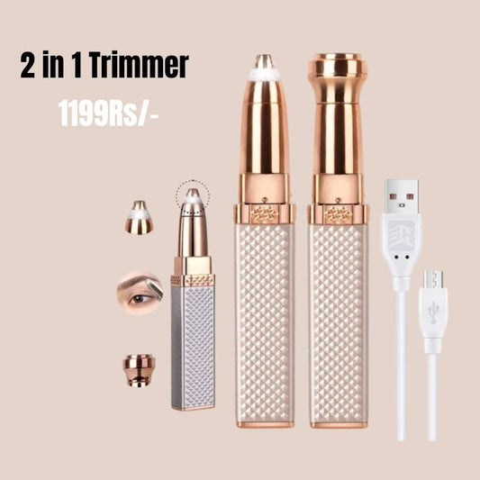 2 in 1 Flawless Trimmer – Facial & Eyebrow Hair Remover