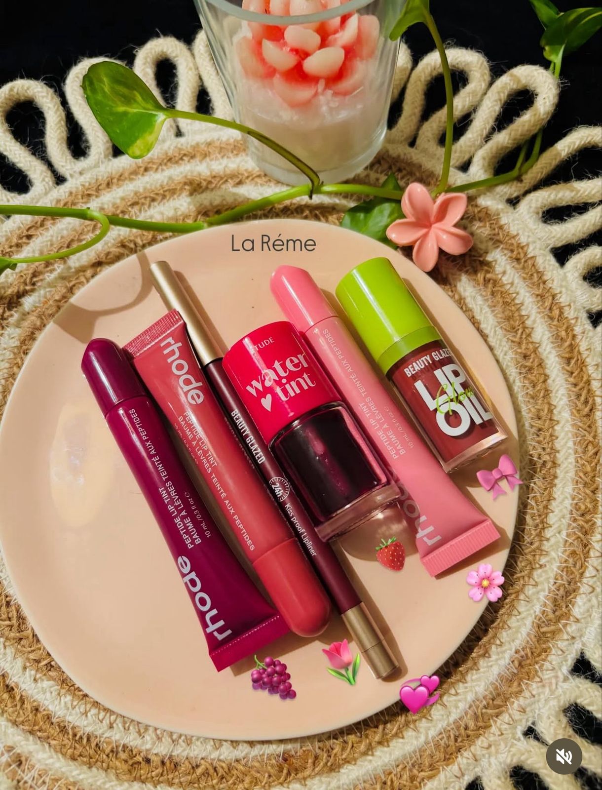 4-in-1 Lip Beauty Deal (Rhode Gloss, Lip Pencil, Water Tint, and Miss Lara Lip Oil)