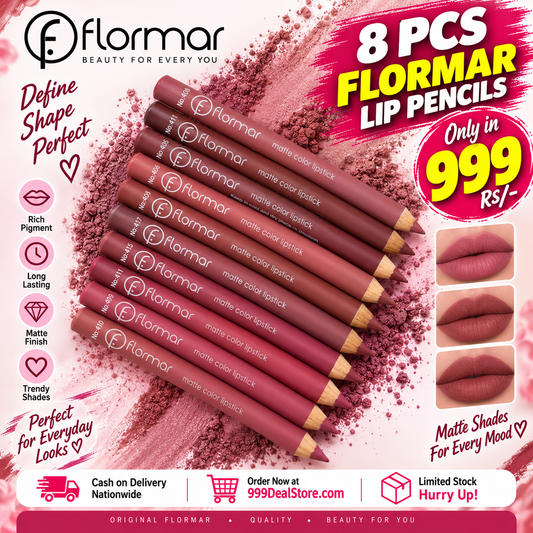 8 Pcs Flormar Matte Lip Pencils