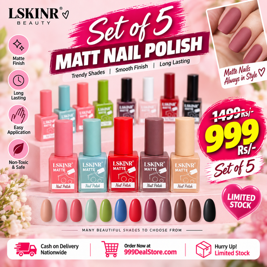 5 Matte LSKINR Nail Paints