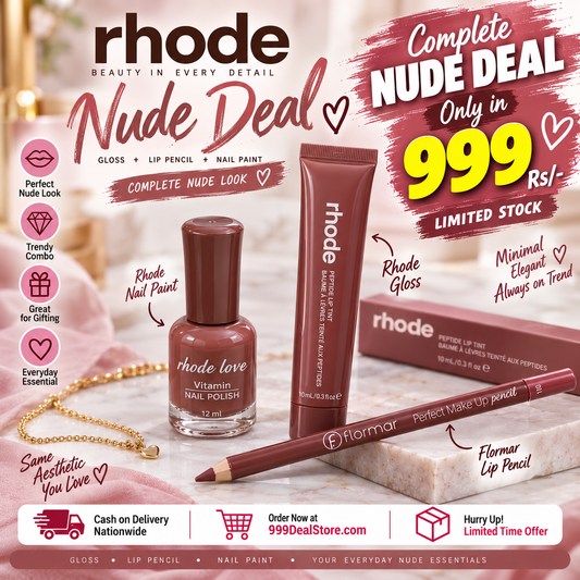 Espresso Beauty Deal – Rhode Gloss, Nude Nail Paint & Lip Pencil