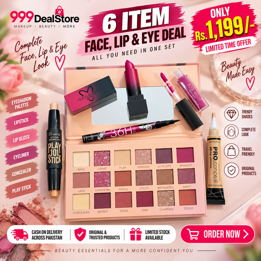 Wow Deal (Nude Kit, Pro Concealer, Bullet Lipstick, gloss , Eyeliner, and Twin Contour Stick)