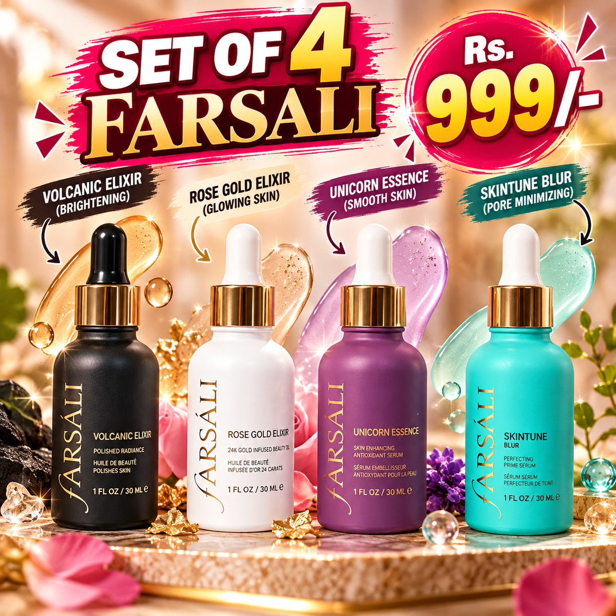Farsali Serums – Set of 4