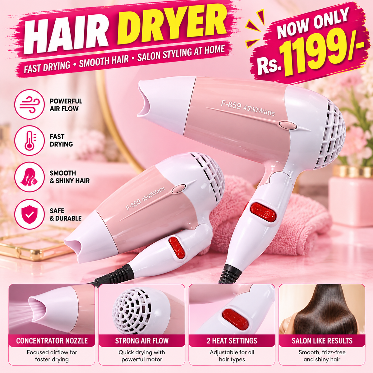 Foldable Hair Dryer