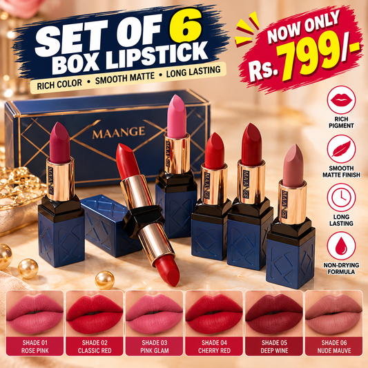 Set of 6 Box Lipsticks