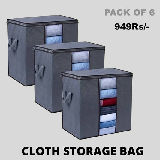Pack of 6 Cloth Storage Bags