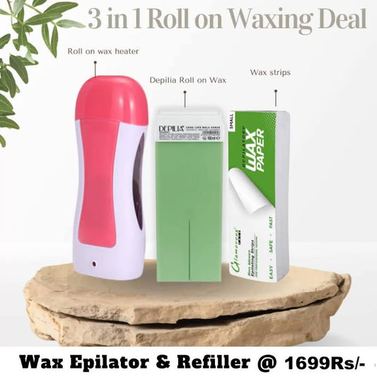 Wax Epilator with Refiller & Cable