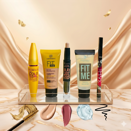 Makeup Deal - Fit Me Tube Foundation, Fit Me Primer, Contour Stick, 36Hr Liner, and Mascara