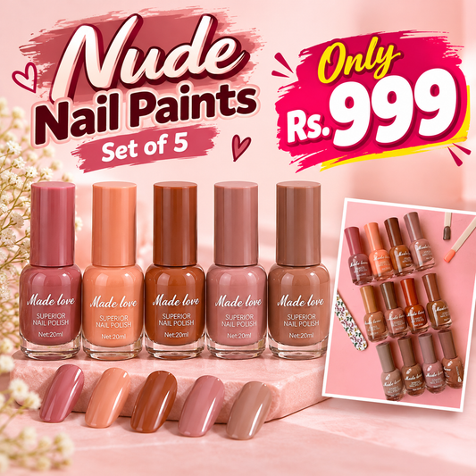 5 Pcs Nude Nail paints